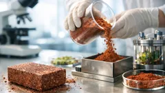 Bauen auf dem Mars: Wie Mikroben aus Regolith betonähnliche Ziegel machen