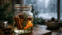 DIY-Weihnachtsduft für die Wohnung: Raumparfum mit Orange, Zimt und Rosmarin selbst machen