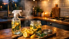 DIY-Reiniger aus Zitronenschalen, Eukalyptus und Essig: so gelingt der Mix