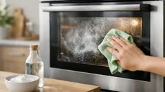 Backofentürglas reinigen: mit Natron und Essig in 20 Minuten wieder klar